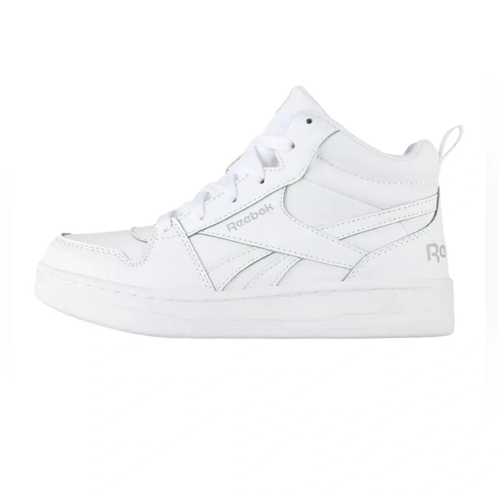 Reebok White High-Top Sneakers with Padded Ankle